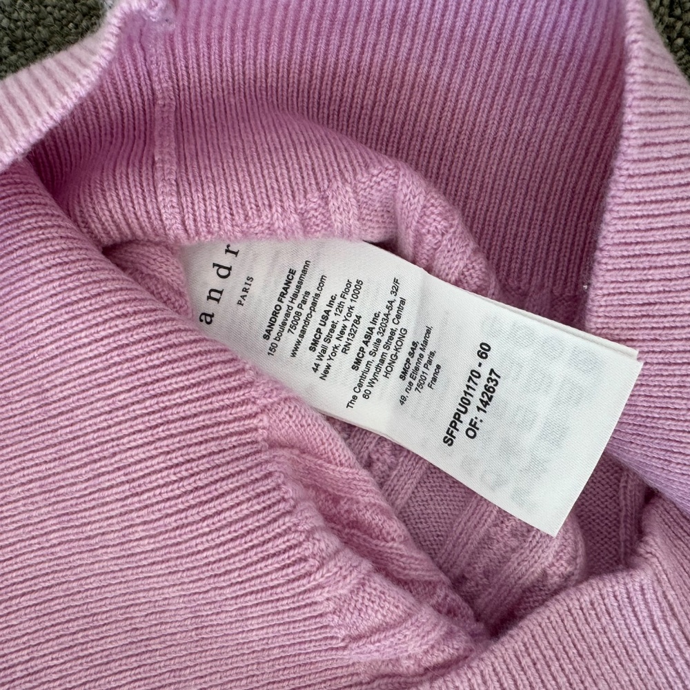 Pink Sandro Wool Sweater Vest - Picture 5 of 5